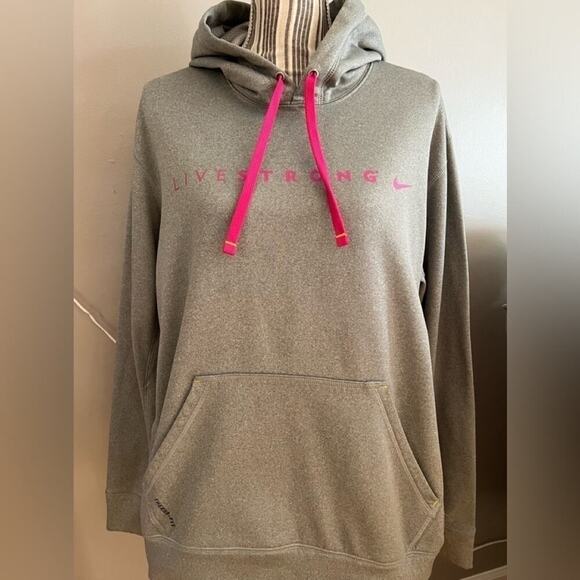 NIKE WOMENS LIVESTRONG “HOODIE” SIZE M WORN ONCE - Picture 1 of 5